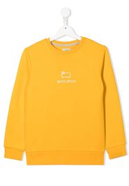 Woolrich Kids embroidered-logo crew neck sweatshirt - Gelb