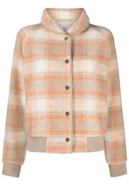 Woolrich Gentry check-print bomber jacket - Nude