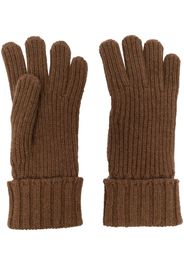 Woolrich cashmere ribbed gloves - Braun