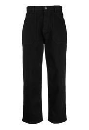 Woolrich logo-patch straight-leg jeans - Schwarz