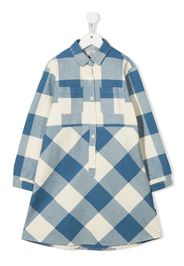 Woolrich Kids Kariertes Kleid - Weiß