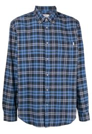 Woolrich check-pattern button-up shirt - Blau