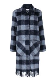 Woolrich check pattern coat - Blau