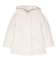 Woolrich Kids concealed-front hooded coat - Nude
