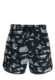 Woolrich graphic-print shorts - Blau