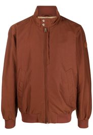 Woolrich long-sleeve cotton bomber jacket - Braun