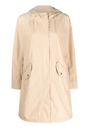 Woolrich hooded mid-length coat - Nude
