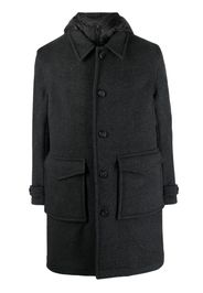 Woolrich wool-blend button-up coat - Grau