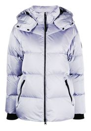 Woolrich logo-patch hooded padded jacket - Violett