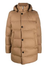 Woolrich button-fastening hooded padded coat - Braun