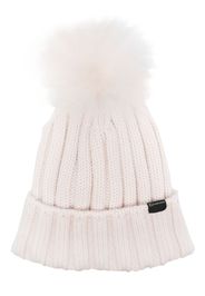 Woolrich logo-patch wool beanie - Weiß