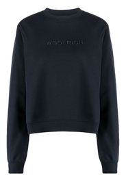 Woolrich logo-embroidered crew-neck sweatshirt - Blau