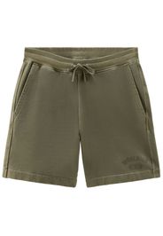 Woolrich logo-print cotton shorts - Grün