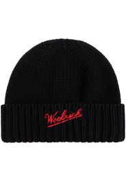Woolrich Mütze mit Intarsien-Logo - Schwarz