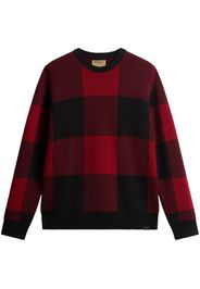 Woolrich check-pattern virgin wool sweater - Rot