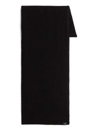 Woolrich mini logo-tag knitted scarf - Schwarz