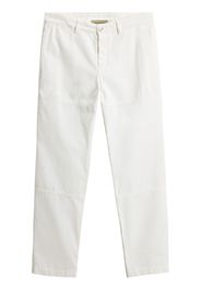 Woolrich garment-dyed straight-leg trousers - Weiß
