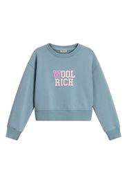 Woolrich logo-print cotton sweatshirt - Blau