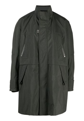 Wooyoungmi logo-plaque zip-up coat - Grau