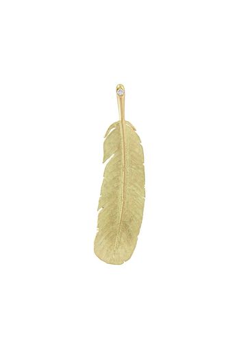 Wouters & Hendrix Gold 18kt "Feather" Gelbgoldohrstecker mit Diamanten - Metallisch