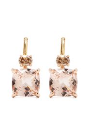 Wouters & Hendrix Gold 18kt rose gold diamond and morganite earrings