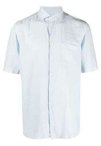 Xacus short-sleeve linen shirt - Blau