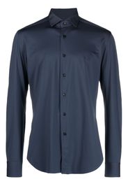 Xacus long-sleeve button-up shirt - Blau