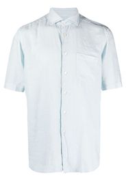 Xacus short-sleeve linen shirt - Blau