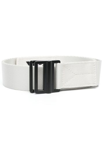 Y-3 logo-print buckle belt - Nude