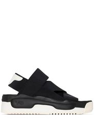 Y-3 Hokori Sandalen mit Wedge-Absatz - Schwarz