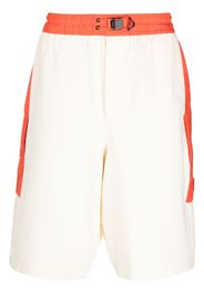 Y-3 organic-cotton track shorts - Nude