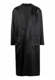 Yohji Yamamoto Pre-Owned 1995 logo-print hooded robe - Schwarz