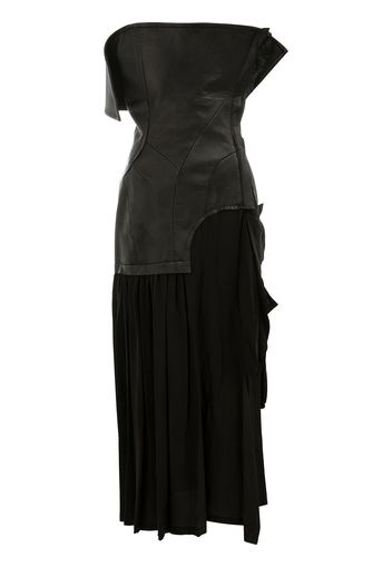 Yohji Yamamoto Kleid aus Lammleder - Schwarz