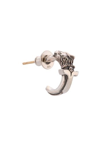 Yohji Yamamoto lion engraved earring - Metallisch