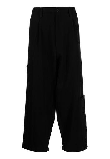 Yohji Yamamoto drop-crotch wide-leg trousers - Grün