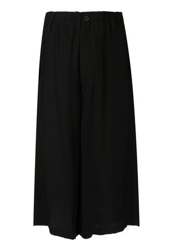 Yohji Yamamoto O-side Plush Seidenhose - Schwarz