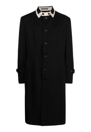 Yohji Yamamoto Mantel im Layering-Look - Schwarz