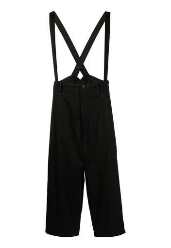 Yohji Yamamoto brace-strap trousers - Schwarz