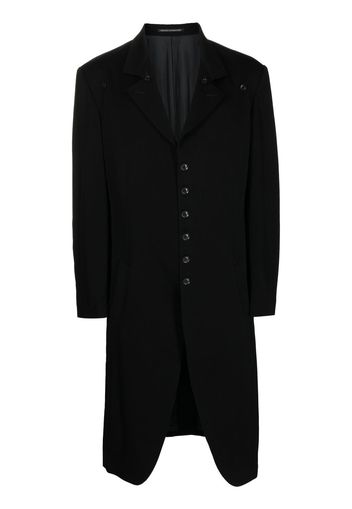 Yohji Yamamoto button-down lapel coat - Schwarz