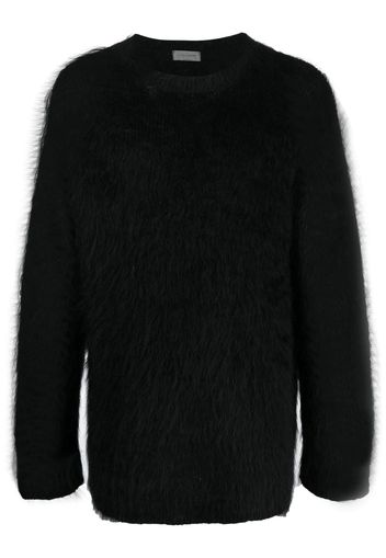 Yohji Yamamoto furry-knit design jumper - Schwarz