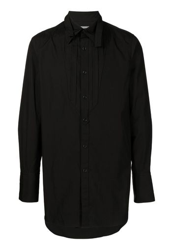 Yohji Yamamoto bowtie-collar oversized shirt - Schwarz