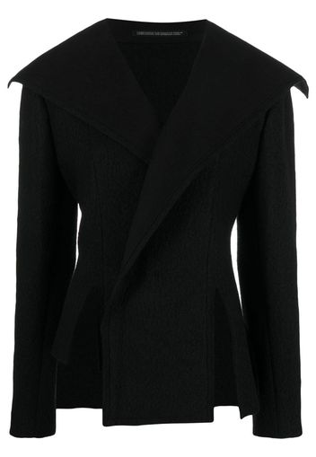 Yohji Yamamoto sailor-collar slit-detail jacket - Schwarz