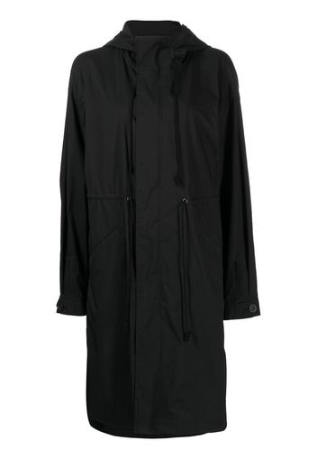 Yohji Yamamoto hooded parka coat - Schwarz