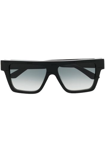 Yohji Yamamoto logo-print oversize-frame sunglasses - Schwarz