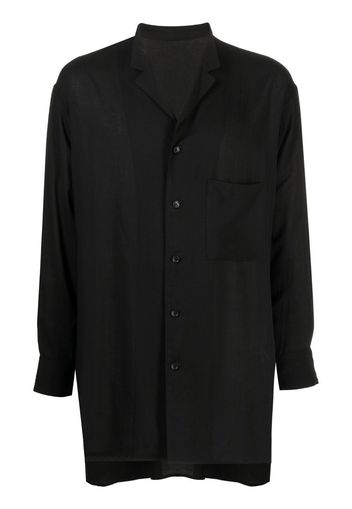 Yohji Yamamoto Hemdjacke mit Reverskragen - Schwarz