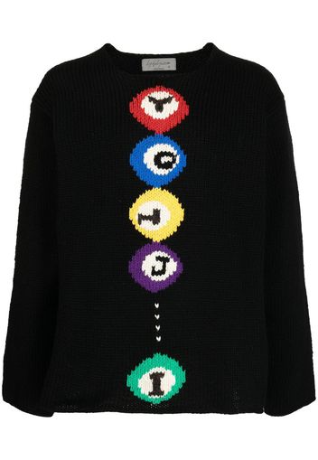 Yohji Yamamoto Pullover mit Intarsien-Motiv - Schwarz