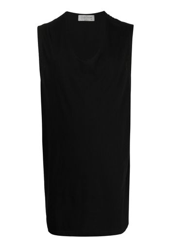 Yohji Yamamoto oversize sleeveless cotton vest - Schwarz