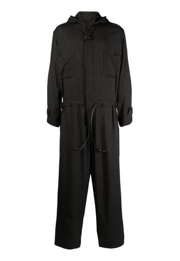 Yohji Yamamoto Overall mit Kapuze - Schwarz