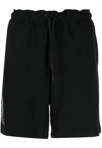 Yohji Yamamoto logo-print cotton shorts - Schwarz