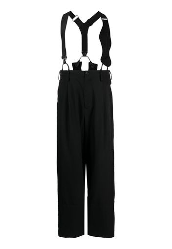 Yohji Yamamoto straight-leg overalls - Schwarz